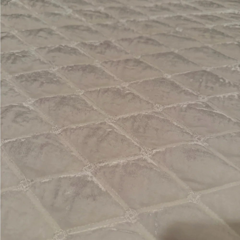 Martha Stewart Tufted Velvet FULL / QUEEN Quilt IVORY - $300